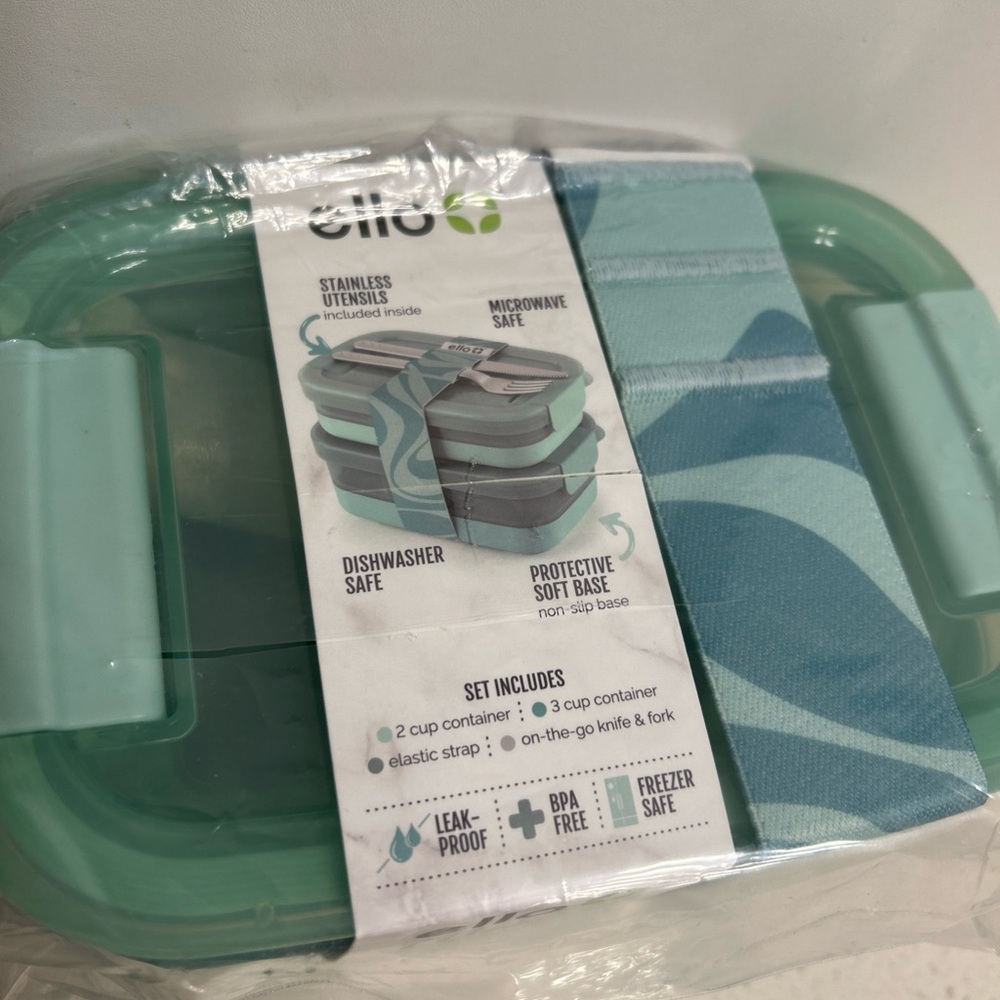 Ello 2 Stack Food Storage Lunch Stack Container Set NEW - Picture 4 of 5